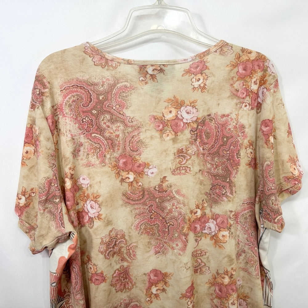 Venezia Plus 18/20W Top Y2K Art Nouveau French Graphic Mixed Print Grunge 578 - Picture 8 of 9